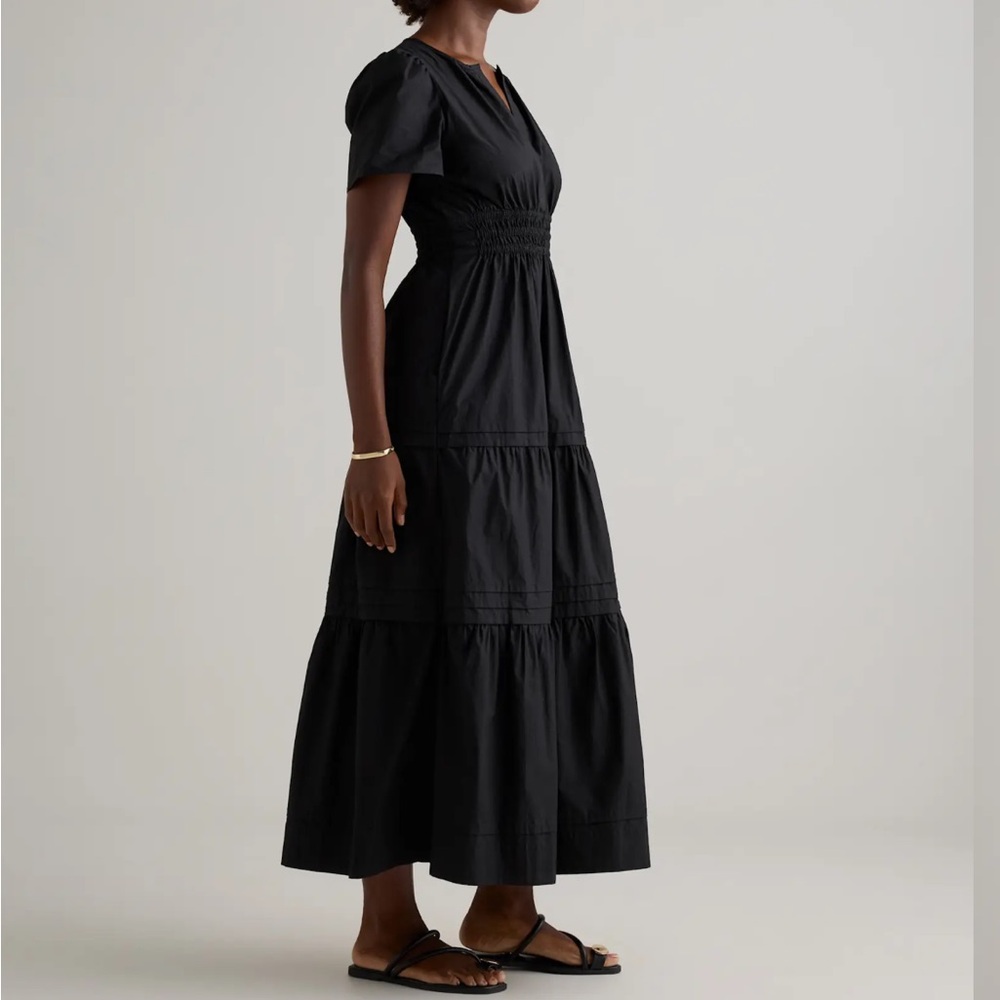 Quince 100% Organic Cotton Poplin Tiered Maxi Dress - Picture 3 of 6
